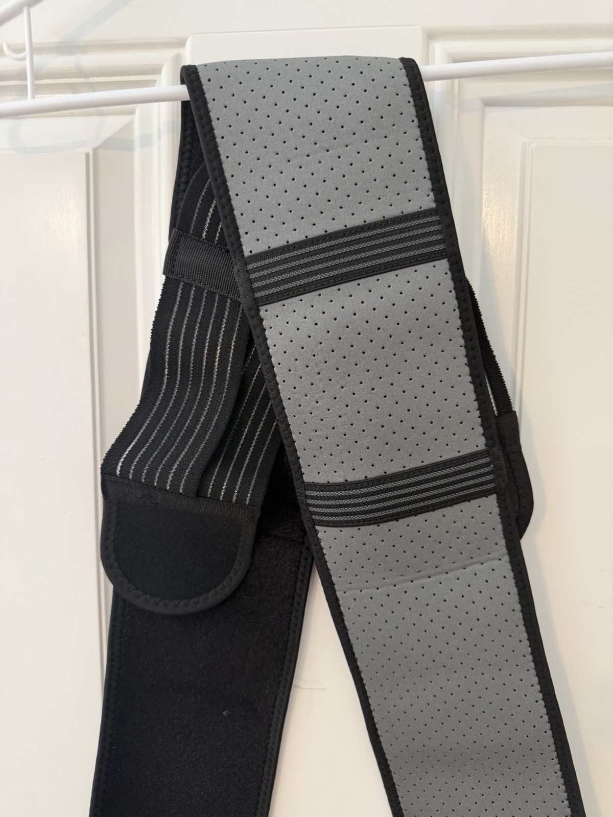 Adjustable Neoprene Lumbar Support Belt Black Gray Stabilization Compression