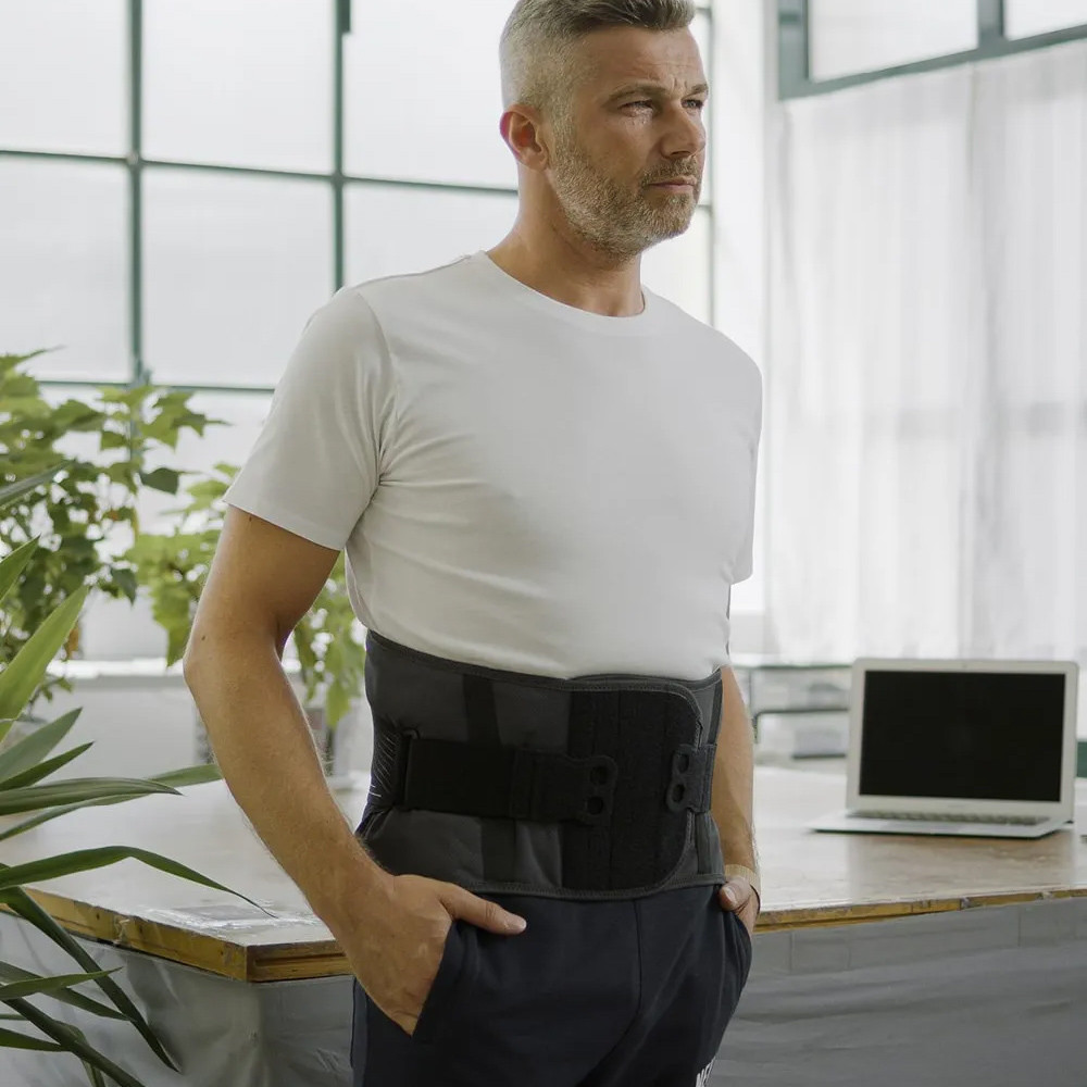 Tenortho Corset Band Lumbosacral Brace Bust Line G+ TO1203 Black