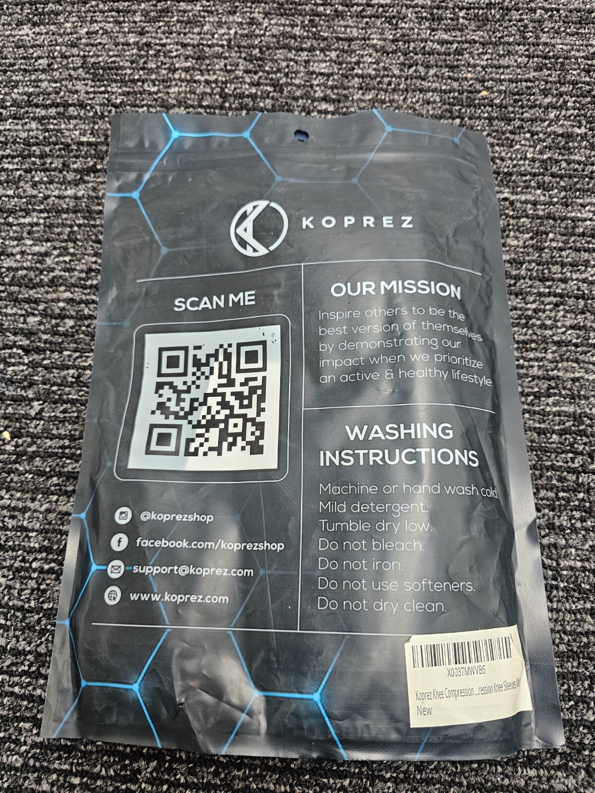 Koprez Unisex Medical Grade Compression Knee Sleeve Blue 4XL