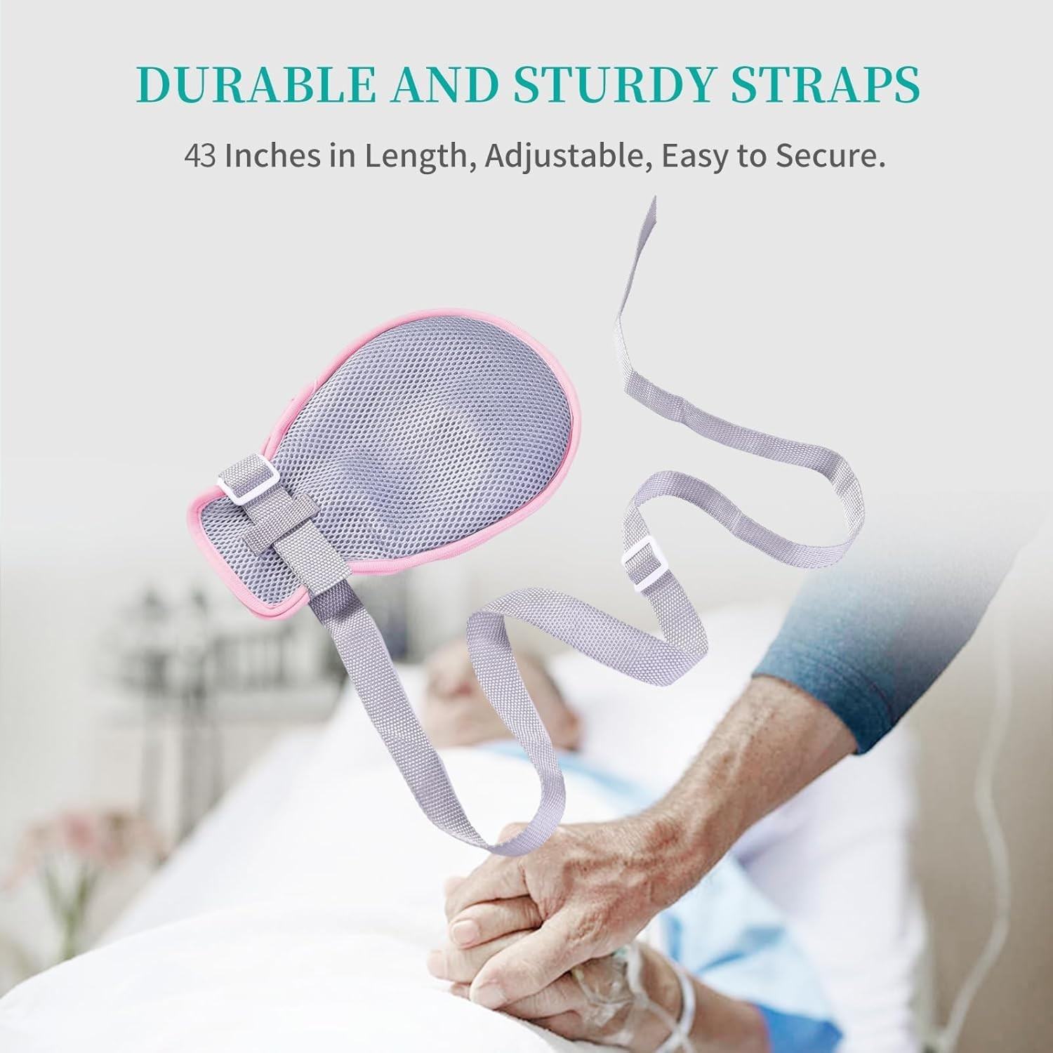 2-piece Adult medical restraint gloves – anti-grabbing gloves with grip plates