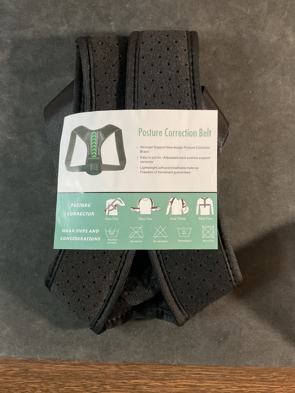 Posture Correction Belt In Black for Men and Women – Upper & Lower Back Support