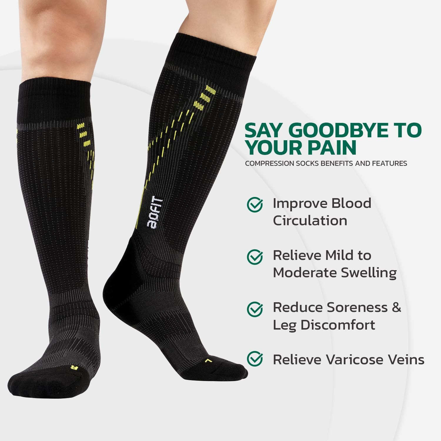 Graduated Compression Socks for Women Travel Flight Nurses Dr Scholls Airplane 1