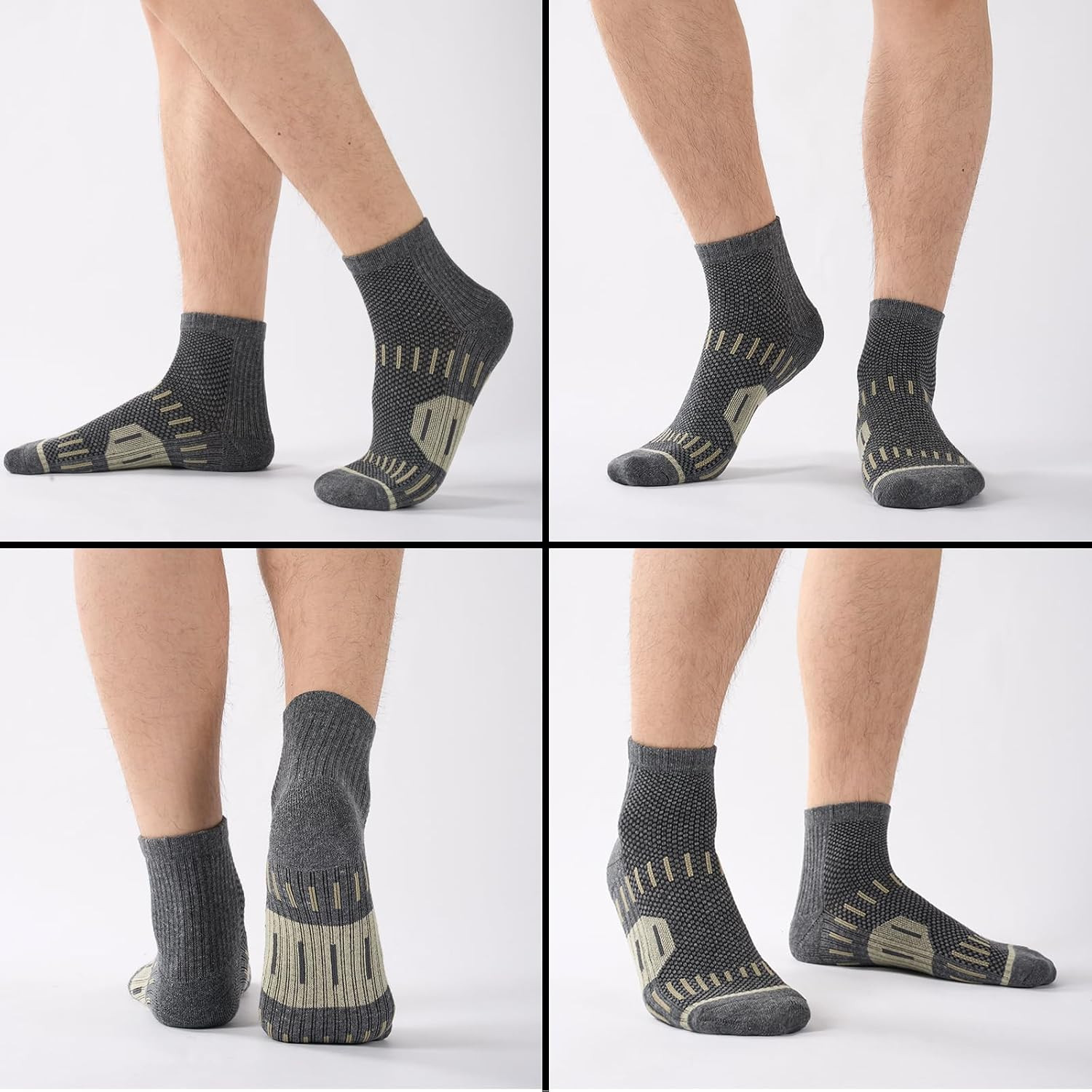 Copper Ankle Compression Socks for Men and Women(6 pairs), Breathable Arch Suppo