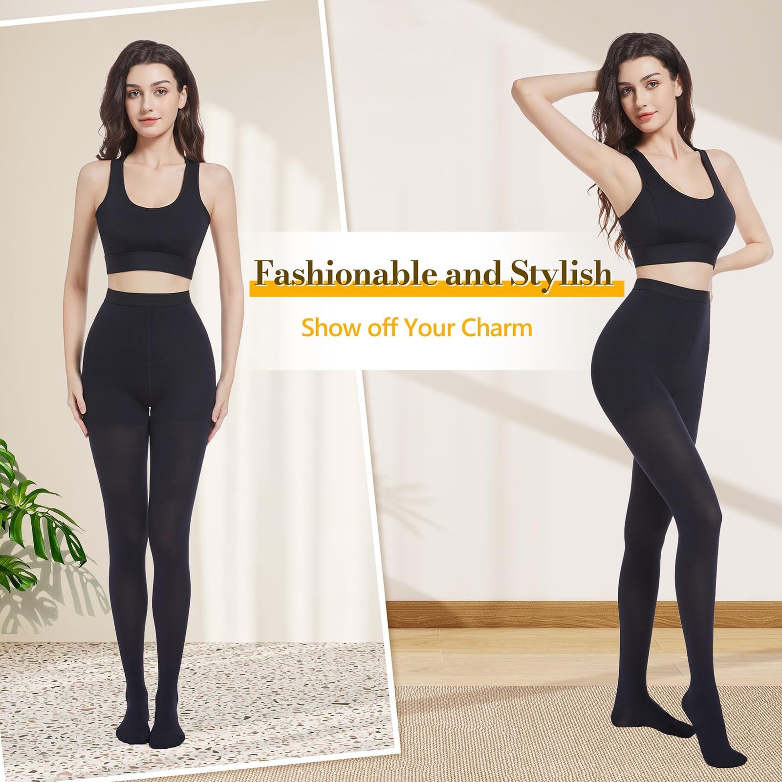 Compression Pantyhose for Women Men, 20-30 mmHg Graduated Compression Tights,…
