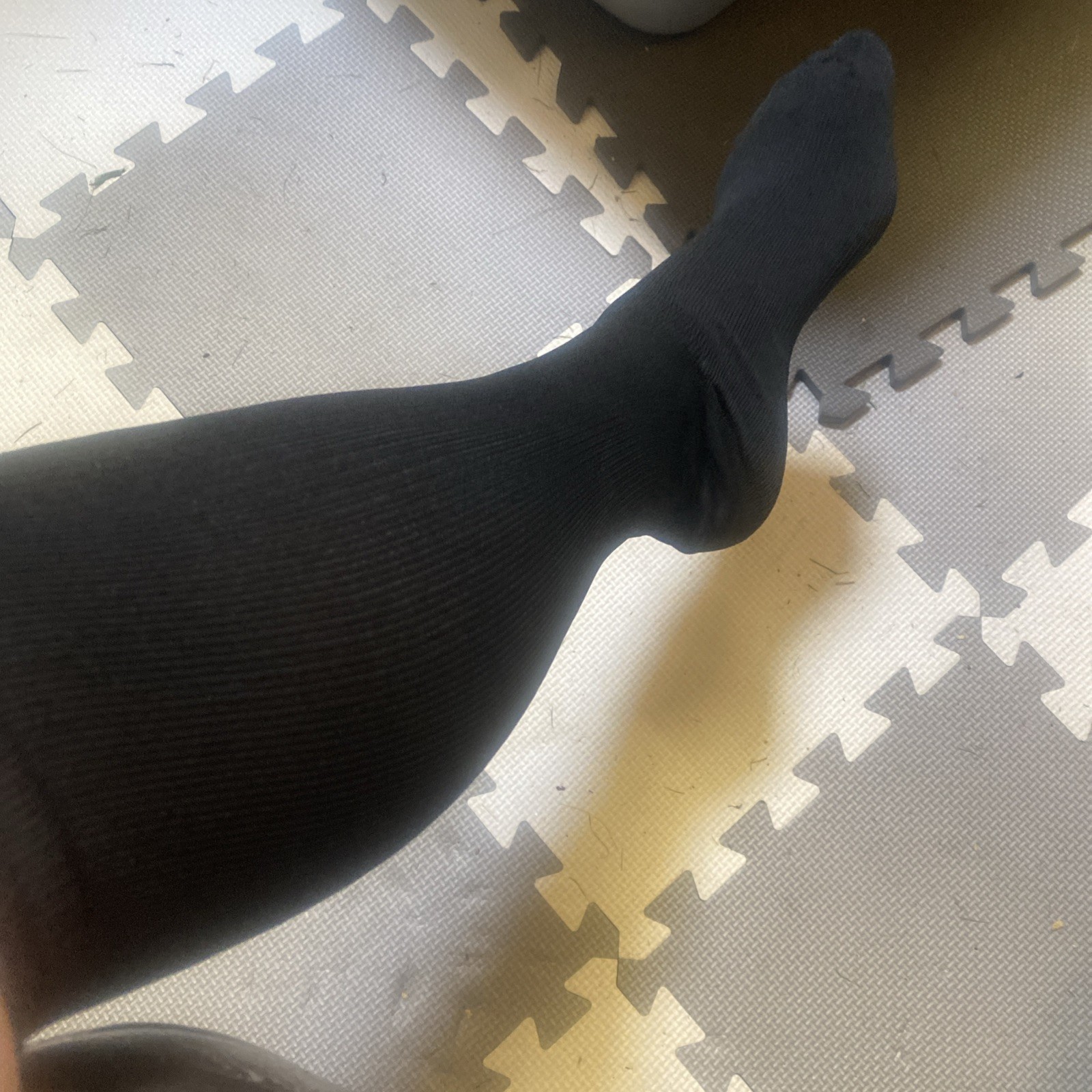 (3 Pairs) Compression Socks 15-20 mmHg Graduated Support Mens Womens L/XL Black