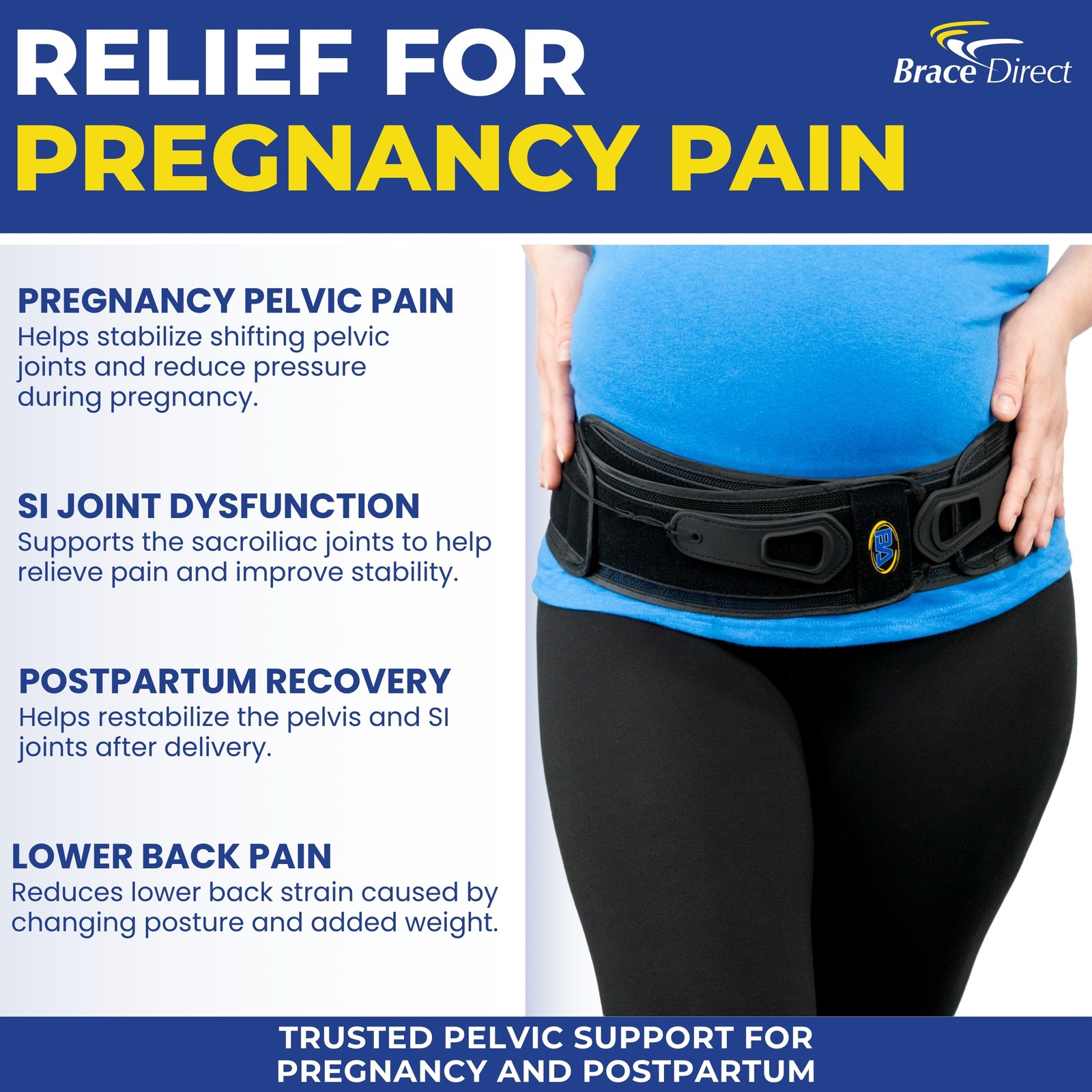 Brace Direct GlideFit Maternity Pelvic SI Belt L0621