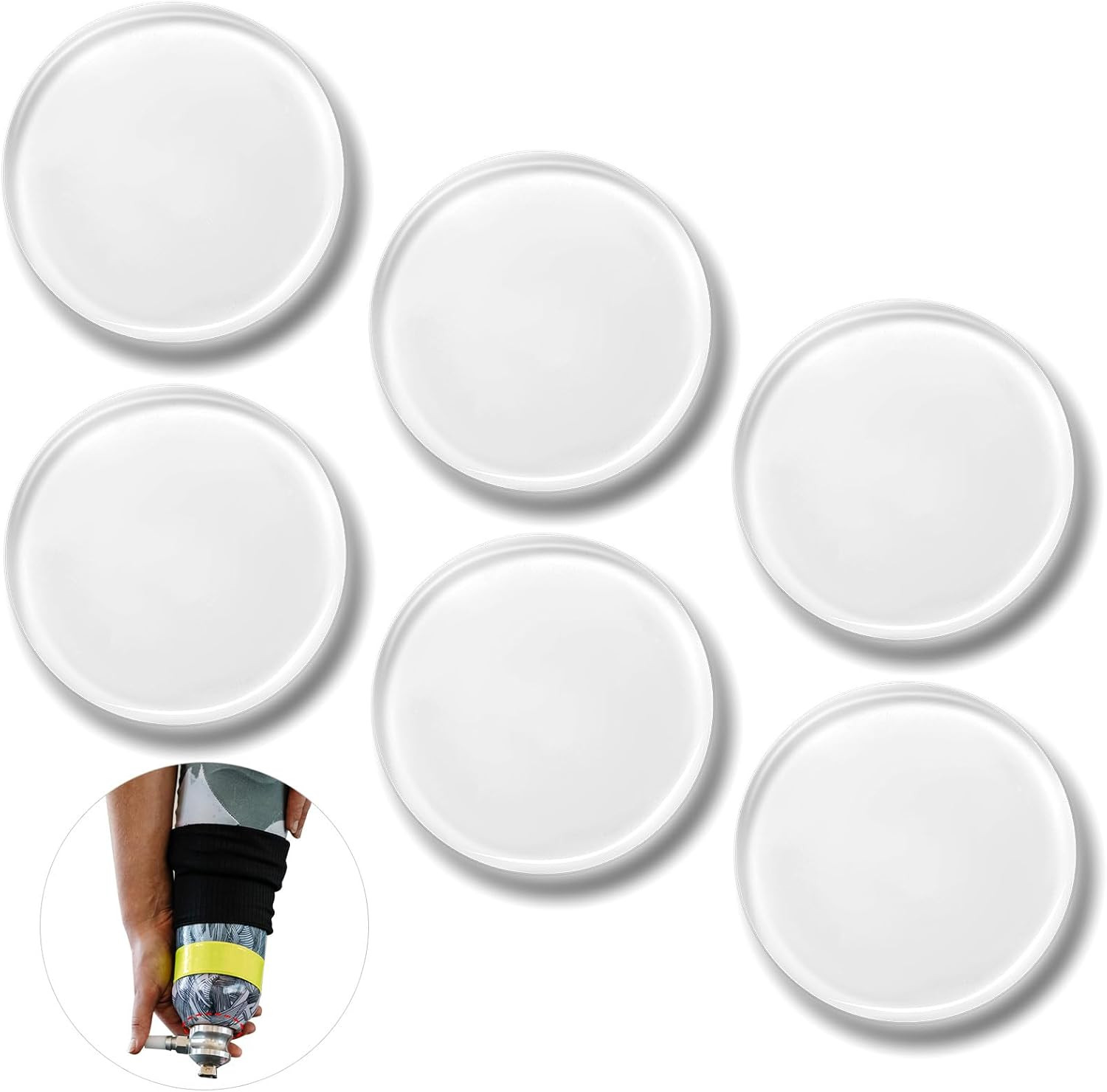 6-Pack 4.5” Prosthetic Liner Cushion Pads, Amputee Comfort Patches Anti-Friction