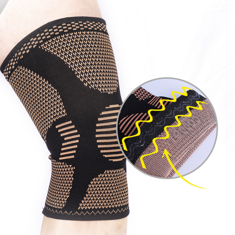 Copper Knee Brace Compression Sleeve Support Joint Arthritis Pain Relief Sports