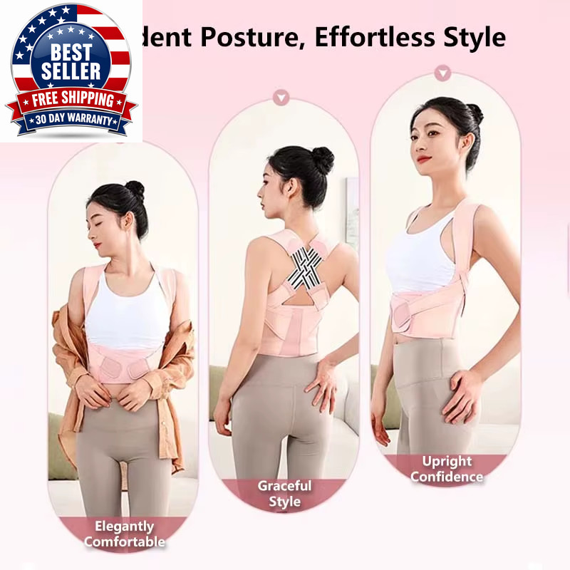 Adjustable Posture Corrector Back Support Belt Spine Alignment Waist Trainer for