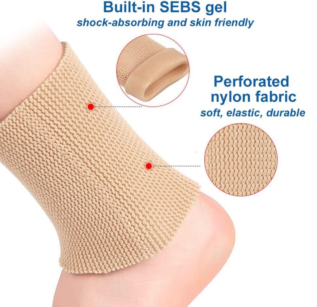 1-4 PCS Ankle Sleeve Padded Skate Socks Ankle Gel Pads Ankle Protector for Sport
