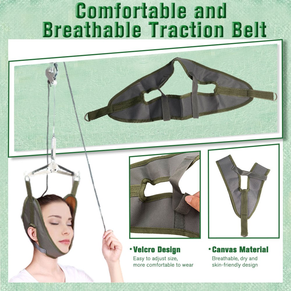 Over Door Neck Traction Device Cervical Pain Relief Stretcher Brace Support