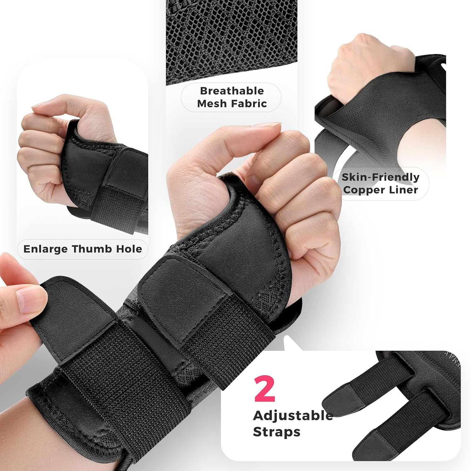 Copper Compression Advanced Wrist Brace – Copper Infused Adjustable Orthopedic S