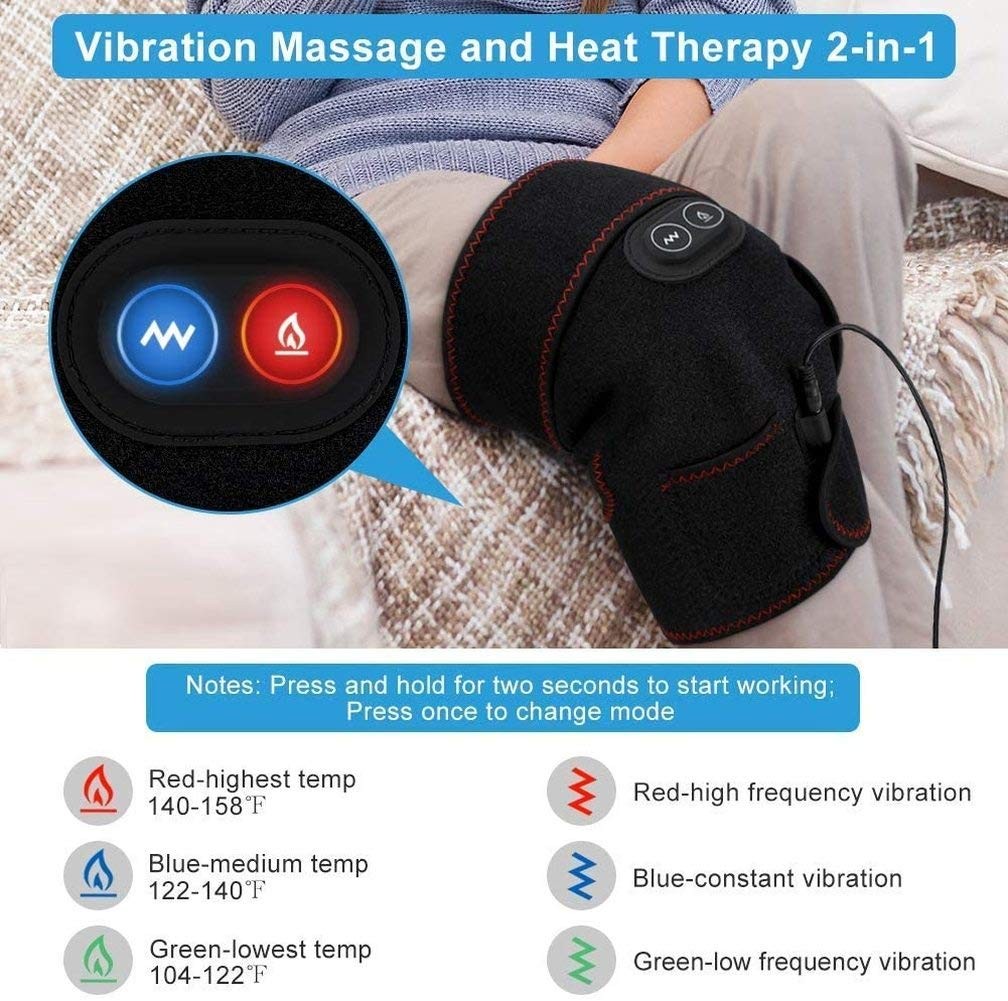 2-in-1 Arthritis Pain Relief Knee Brace, Heated Knee Support for Arthritis, Knee