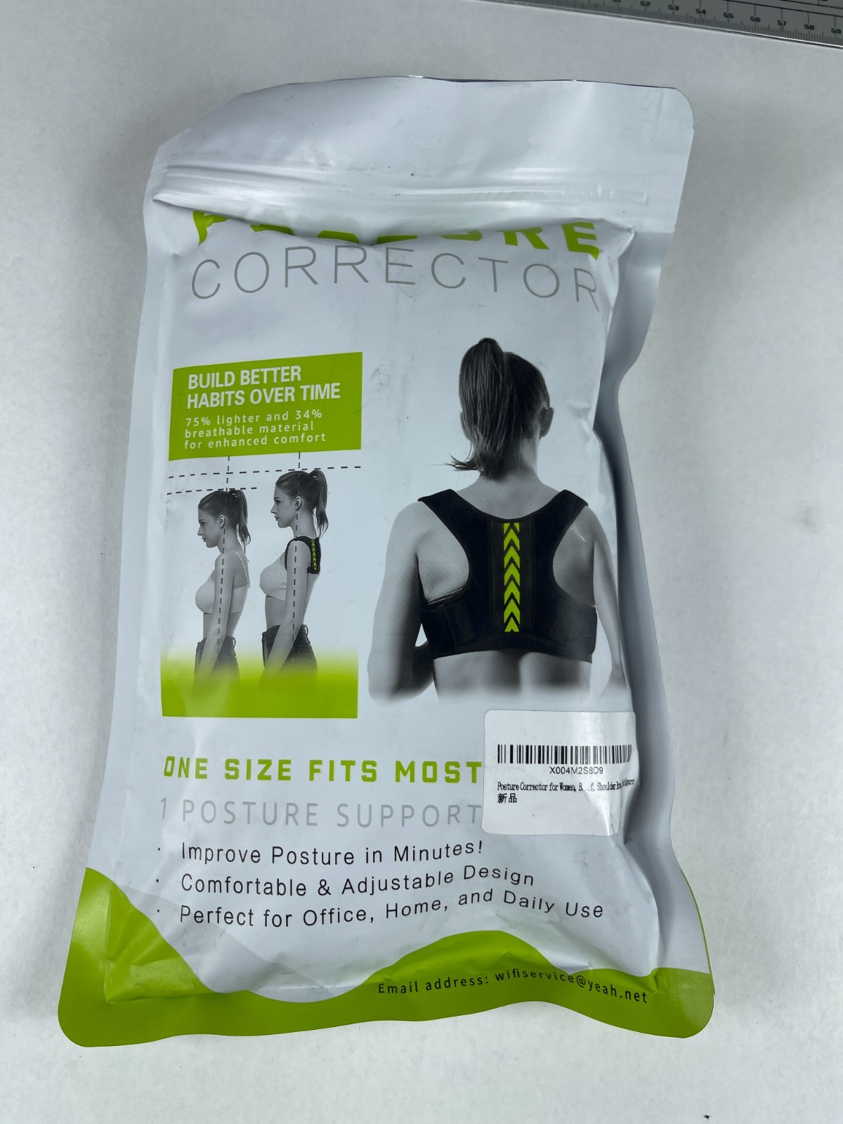 Posture Corrector Back Support Brace Adjustable Shoulder Alignment One Size Fits