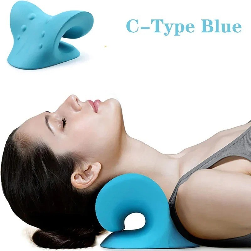 Neck Cloud Cervical Neck Stretcher Pillow Traction Device Pain Relief Massage