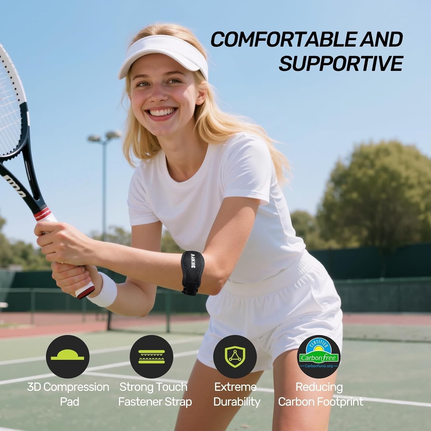 Elbow Brace for Tendonitis Tennis Elbow Support 2 Pack Pain Relief Arm Band