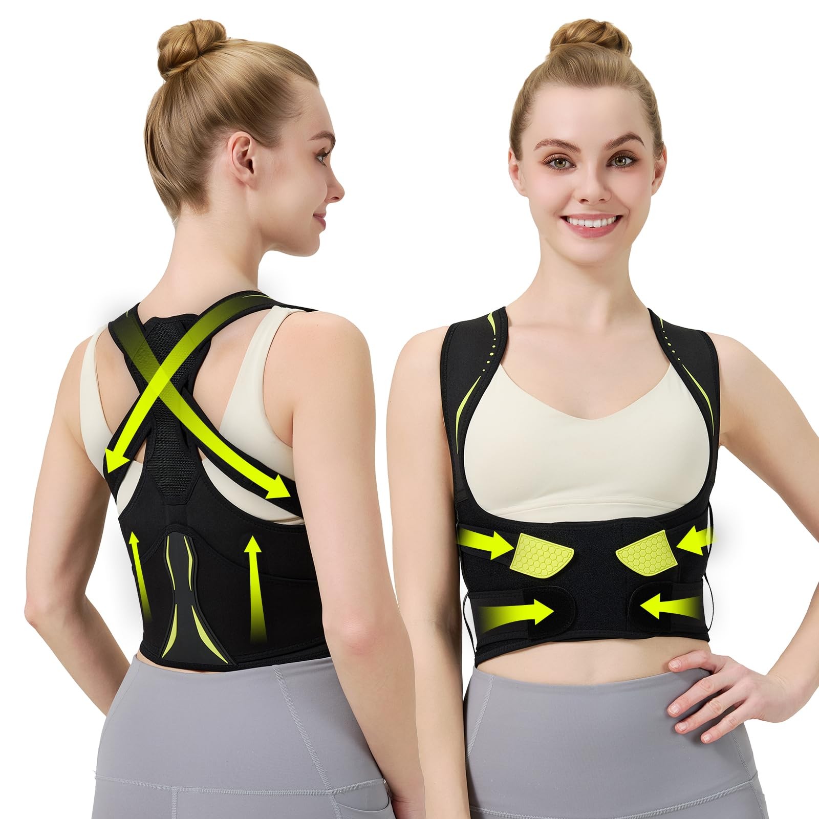 Posture Corrector for Women：Adjustable Posture Brace Straps for Pain Relief &…