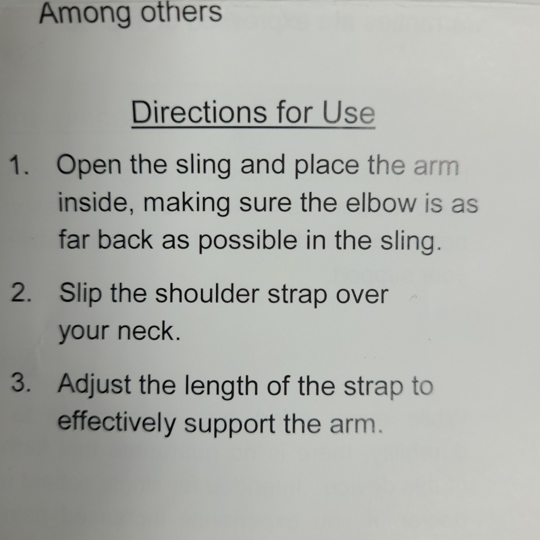 New In Package, Bilateral Lightweight Arm, Shoulder, Forearm, Elbow Sling, Black