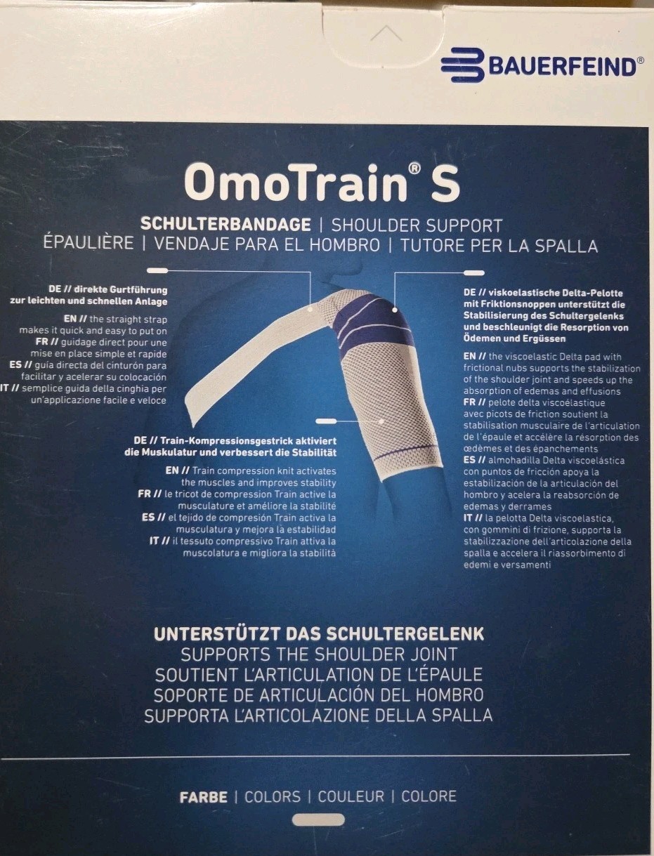 Bauerfeind OmoTrain S – Shoulder Support – Size 2, Right