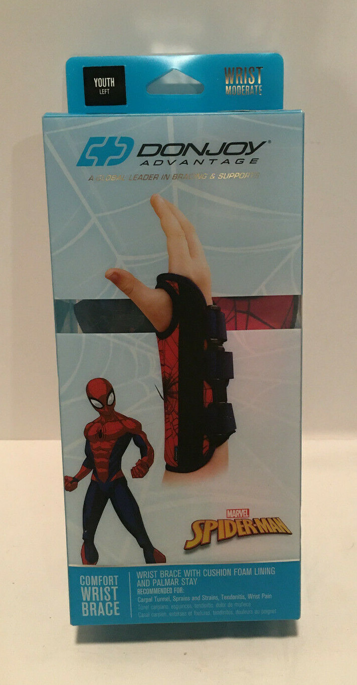 DONJOY Advantage Kids Marvel Spiderman Comfort Wrist Brace Left