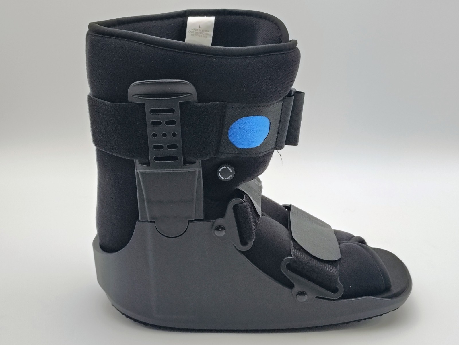 Air Walker Ortho Boot | Short Walking Protective Boot | Size LG | Black