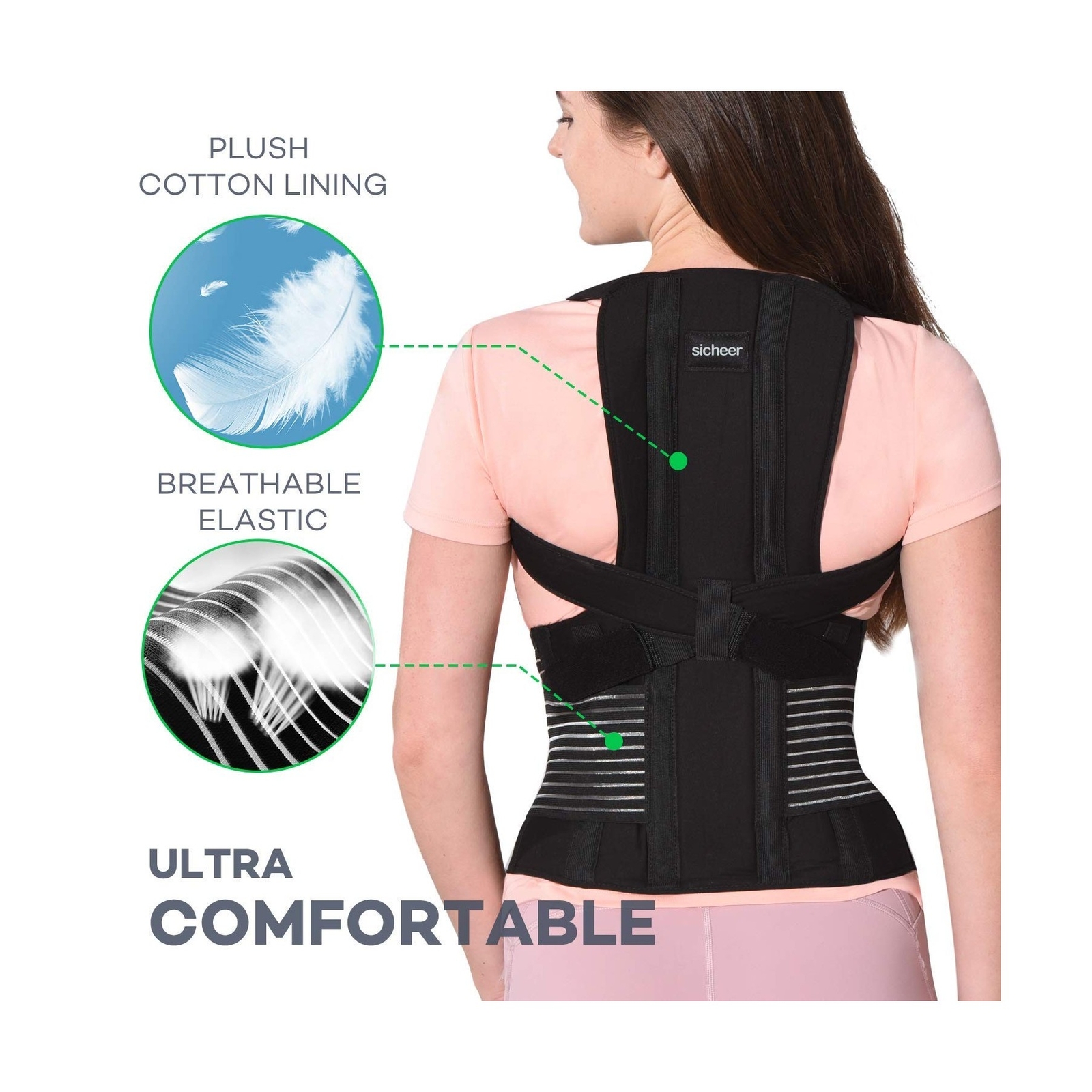 sicheer Posture Corrector for Women and Men Back Brace Straightener Shoulder …
