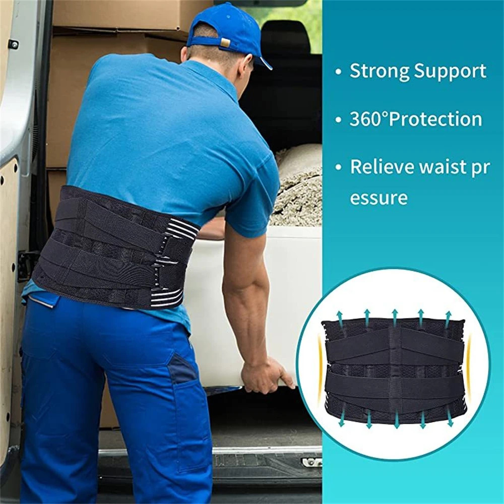 Adjustable Lower Back Brace Lumbar Support Waist Belt For Men Women Pain Relief