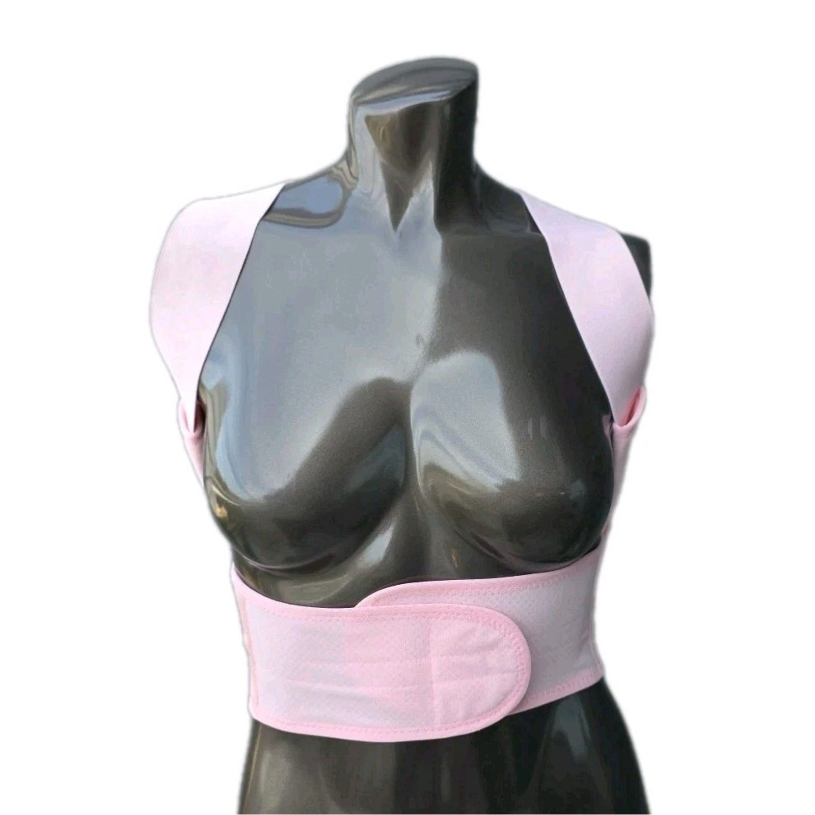 Posture Corrector Back Shoulder Support Brace Pink Adjustable Womens S/M