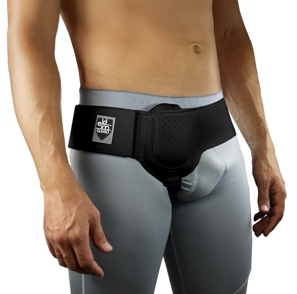 Everyday Medical Inguinal Hernia Support Groin Belt S/M Black 1-576