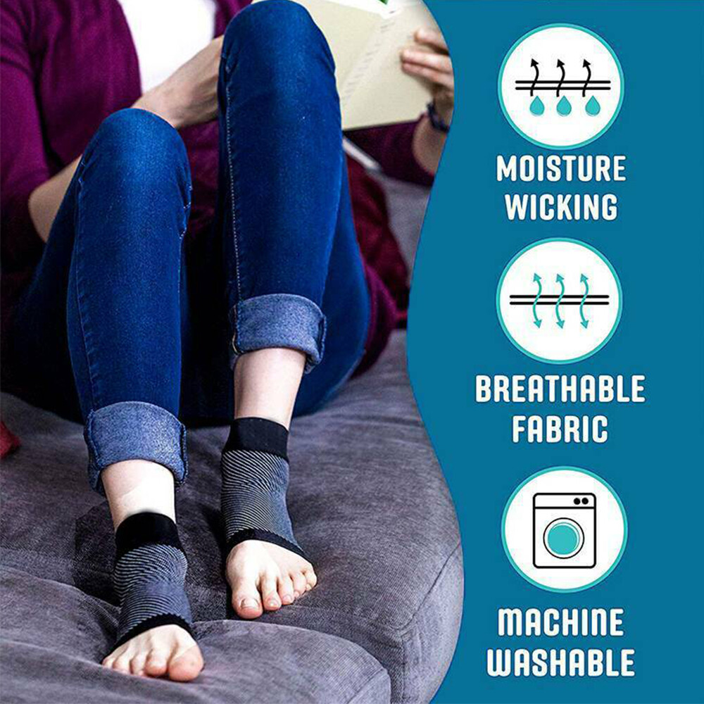 Compression Socks Sleeve Ankle Arch Support Plantar Fasciitis Heel Foot Pain US