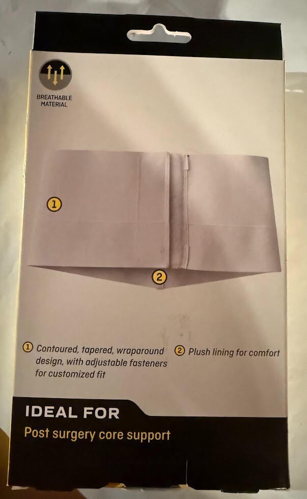 ABDOMEN Brace compression support New Open Box 3M Futuro waist support Med or Lg