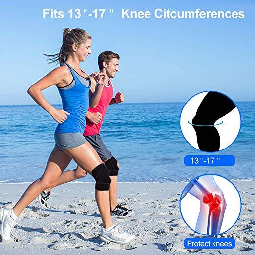 Knee Brace Support Compression Sleeves – Adjustable Open Patella Support for Swo