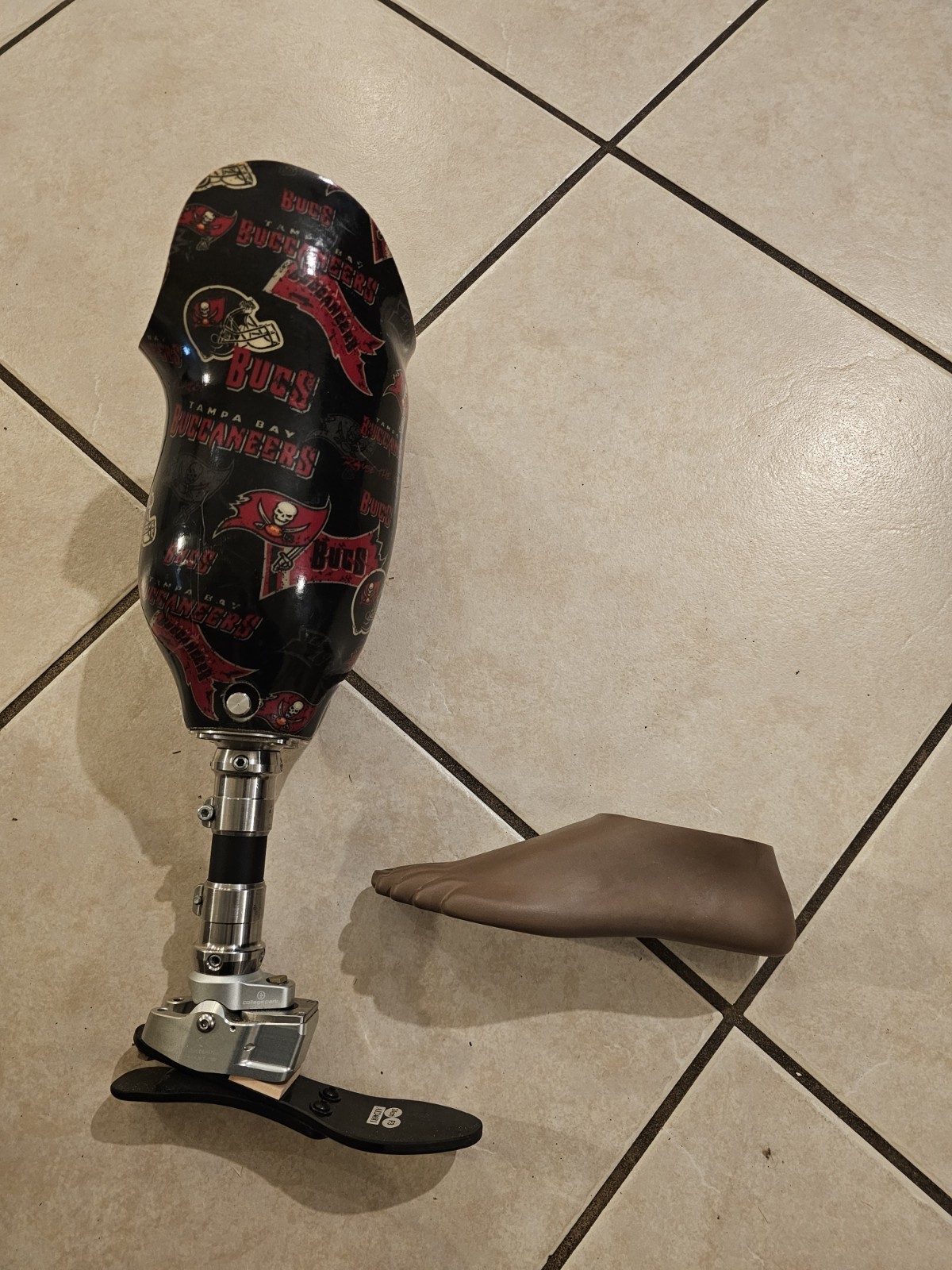 College Park 24cm F3 Prosthetic Foot Left Side w ankle Tampa Bay Bucs