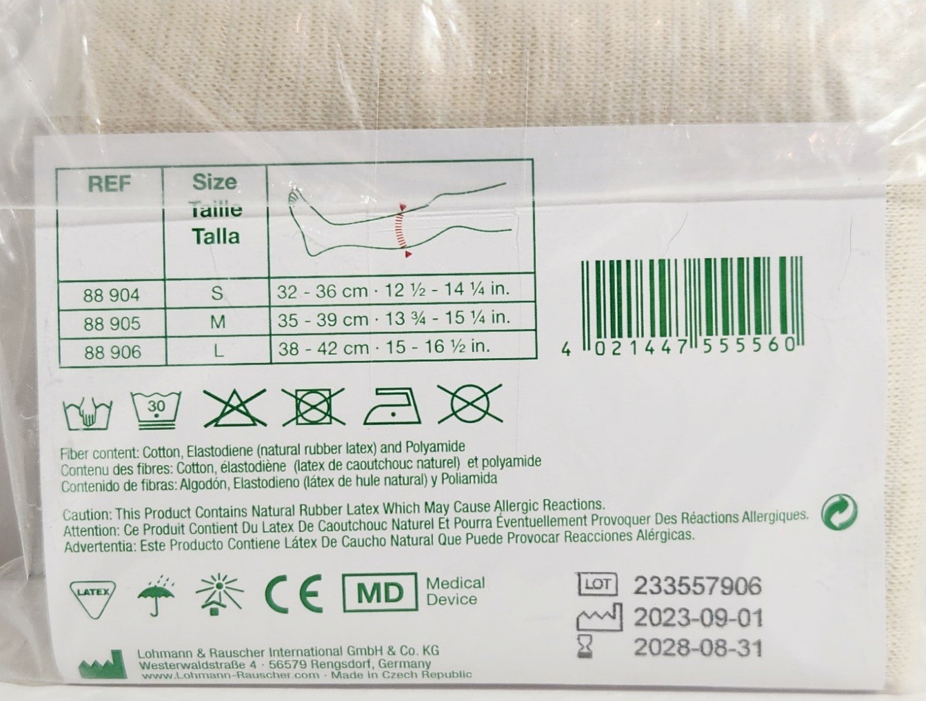 NIP TG Shape Tubular Shaped Compression Bandage Size L Below Knee Lot Of 2
