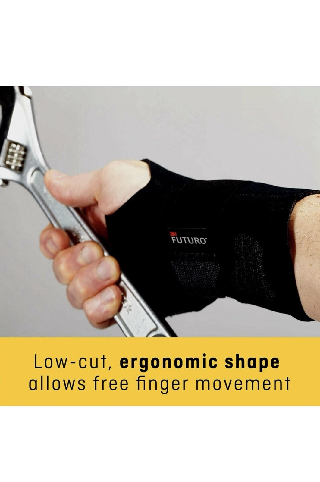 Futuro Wrist Compression Stabilizing Brace Left Hand (Black) Small/Medium