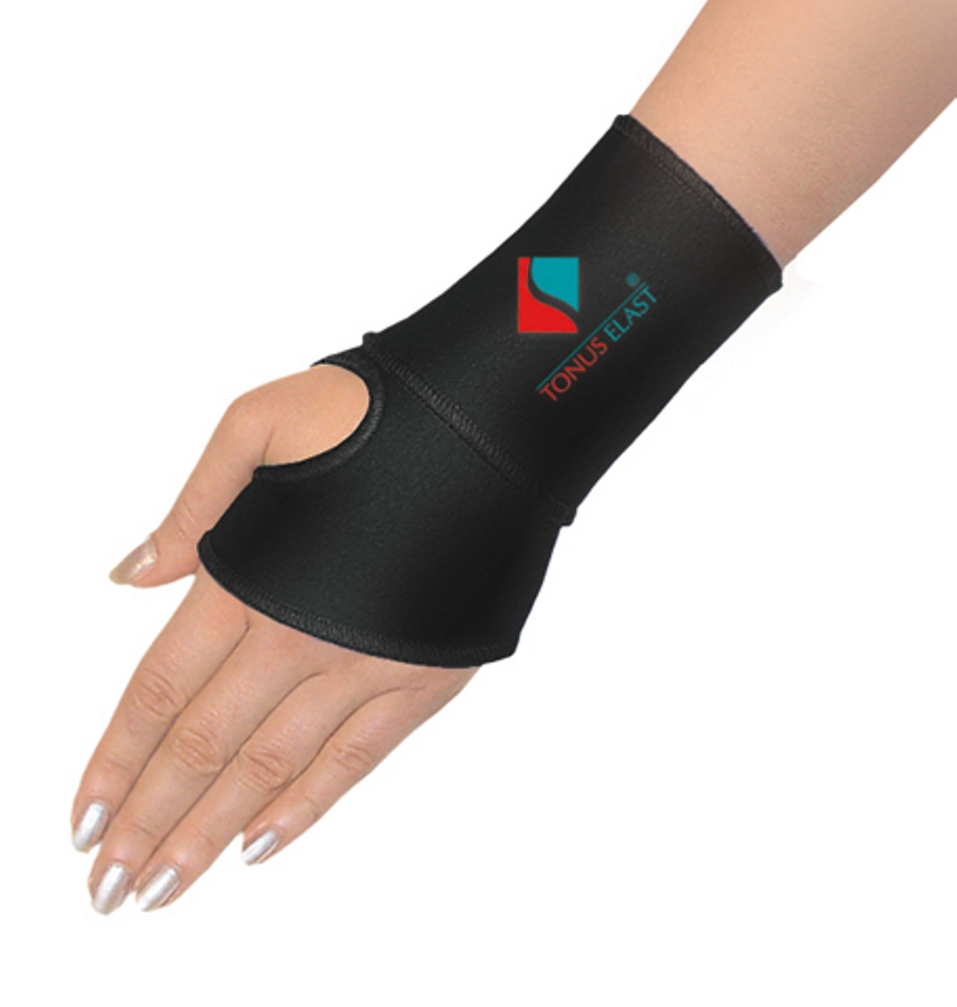TONUS ELAST TE-0001 Neoprene Wrist Support Bandage Unisex Black Hook and Loop