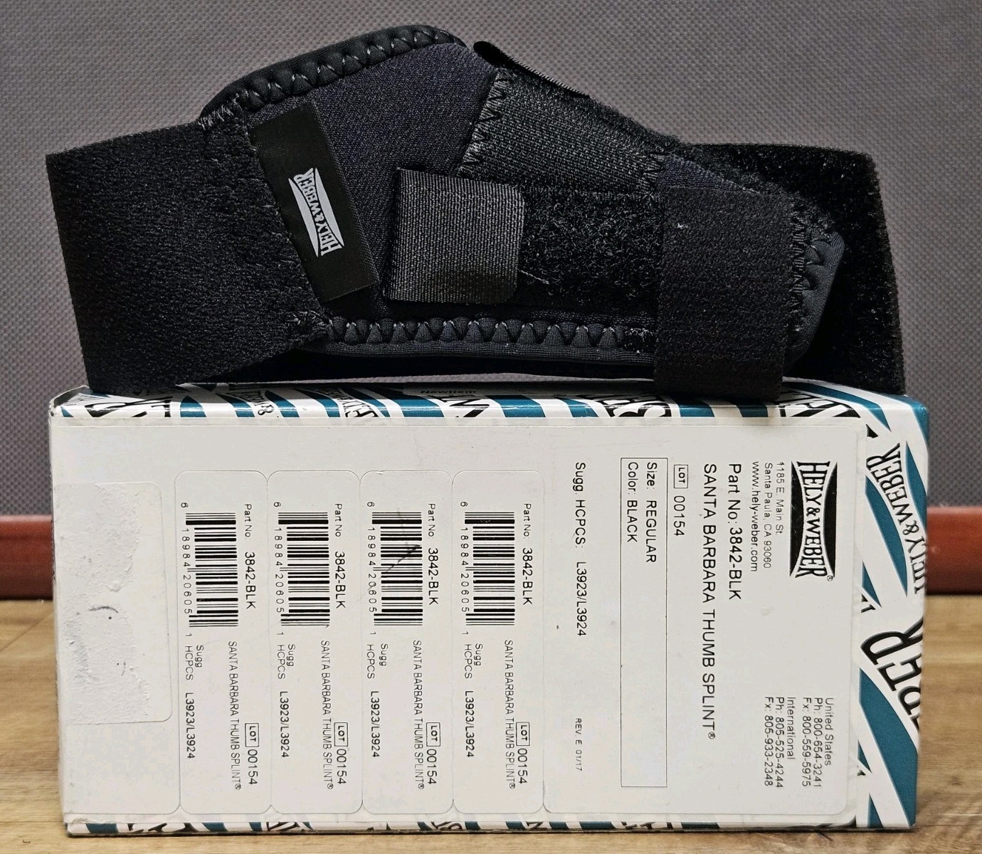 HELY & WEBER , SANTA BARABARA THUMB SPLINT -3842-BLK