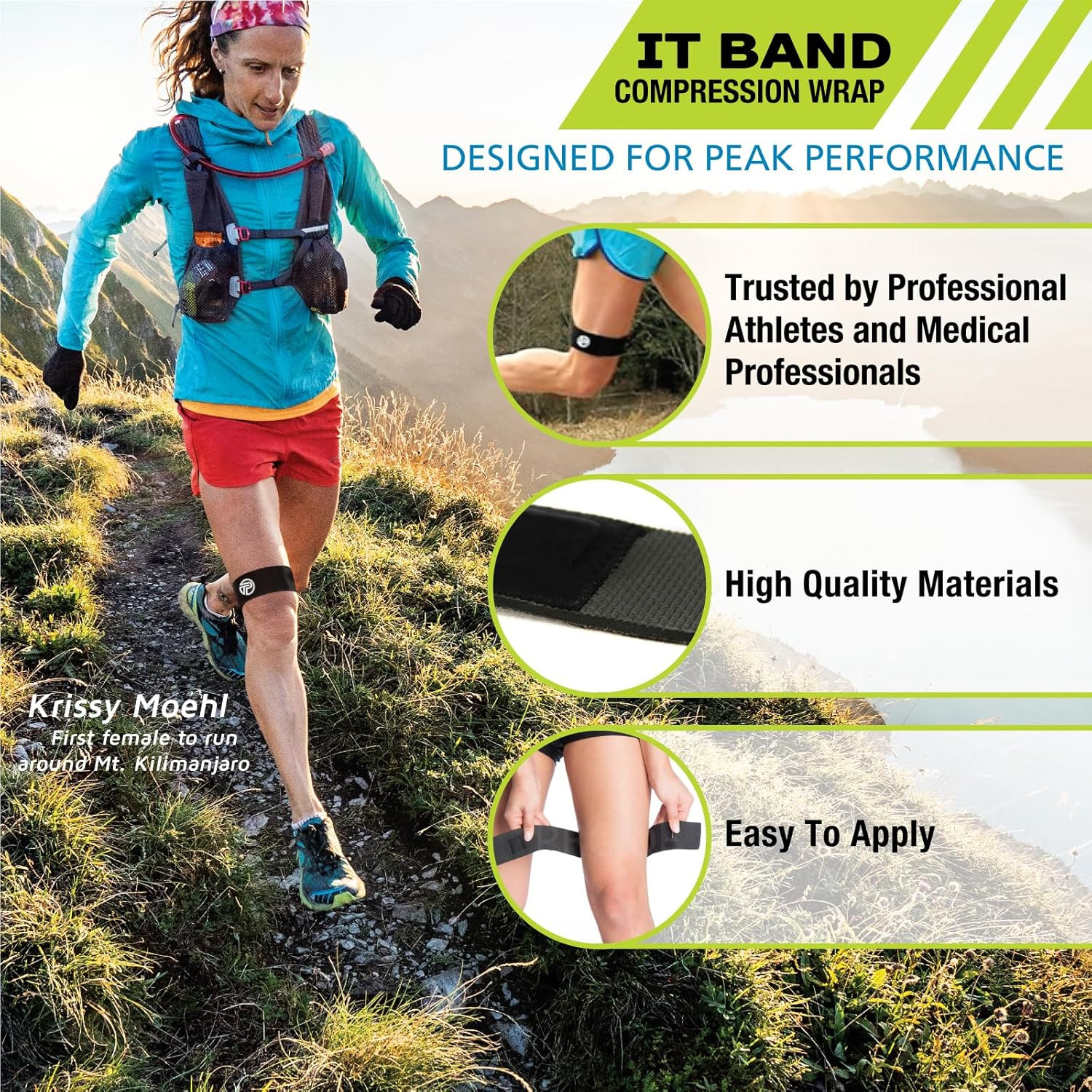 Pro-Tec Athletics IT Band Compression Wrap, Knee Brace, Compression Wraps, Knee