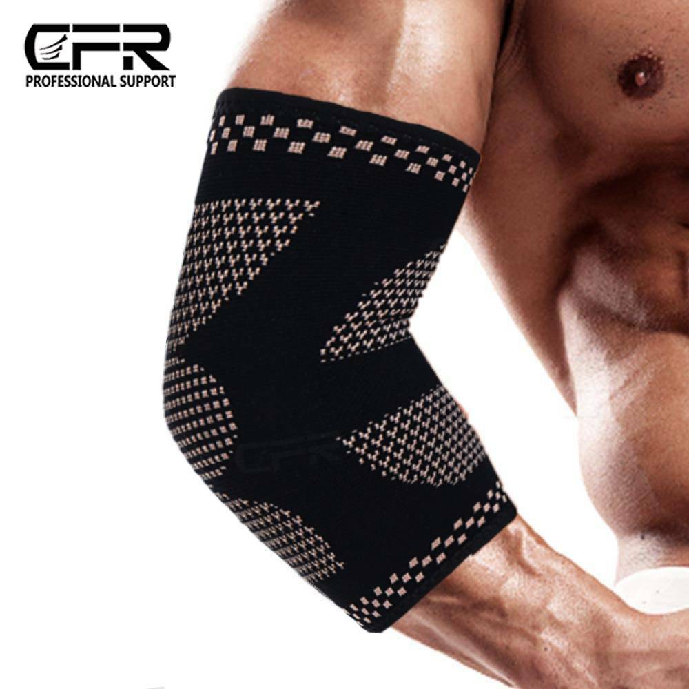 Elbow Support Brace Compression Arm Sleeves Copper Arthritis Joint Pain Relief