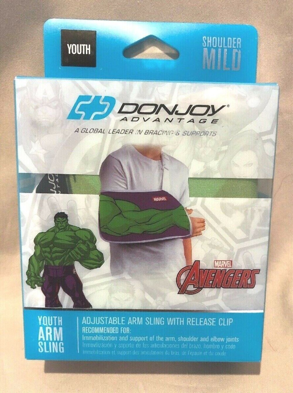 DonJoy Advantage Marvel Avengers Hulk Youth Adjustable Arm Sling NEW
