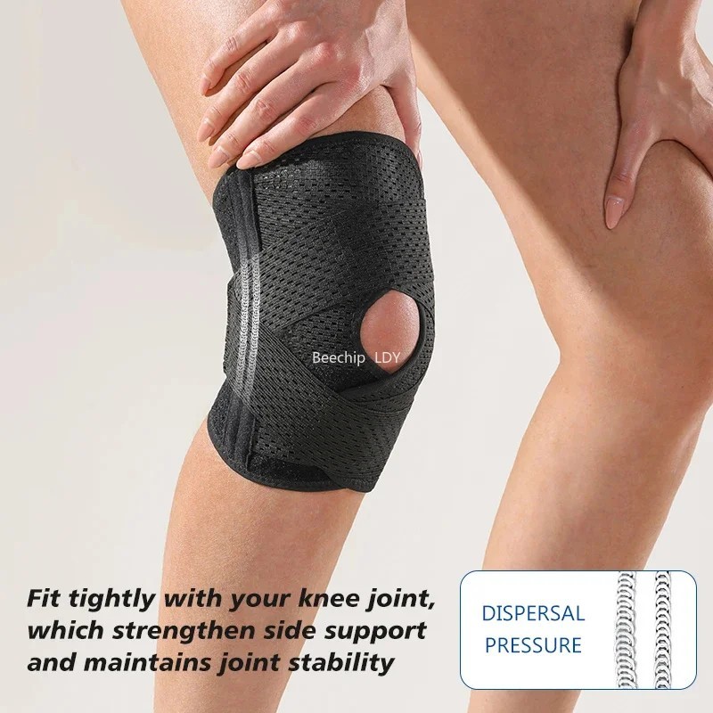 Knee Brace Compression Sleeve Joint Support Open Patella Stabilizer Wrap New
