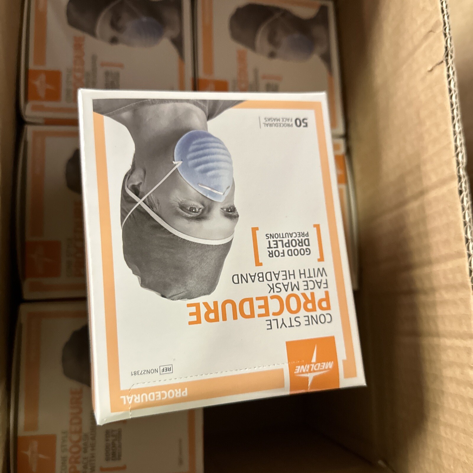 Medline® Prohibit Face Masks Molded Cone-Style Blue LF -50-