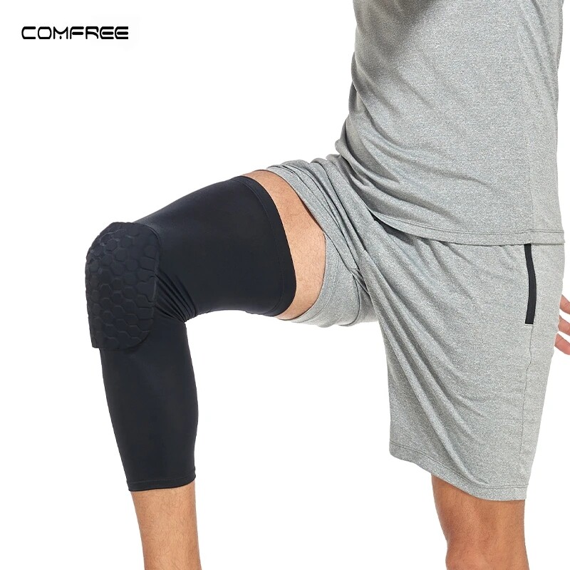 Compression Sleeves Long Knee Pads Brace Support Protector Basketball Sports Gym