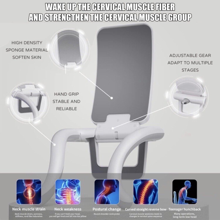 IMeetit Neck Traction Device Stretcher Therapy Assistant Tool, White