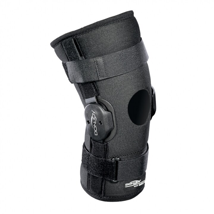 DonJoy Deluxe Hinged Knee Brace, Drytex Sleeve, Open Popliteal, X-small *NEW*
