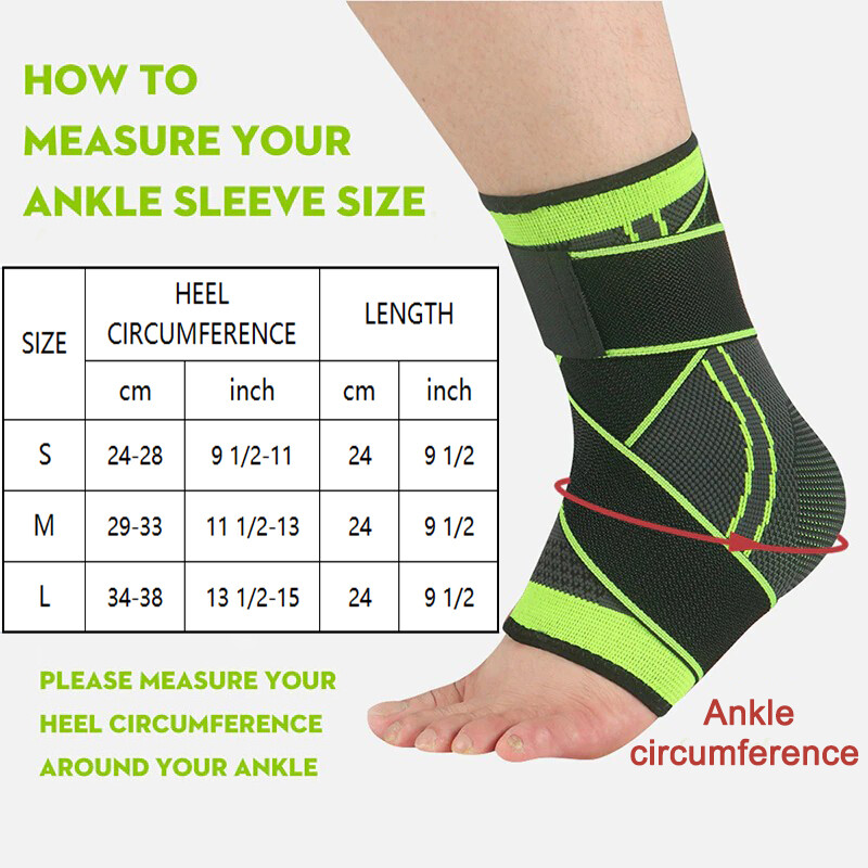 1/2Pcs Ankle Support Brace Compression Sleeve Plantar Foot Fasciitis Wrap Sports