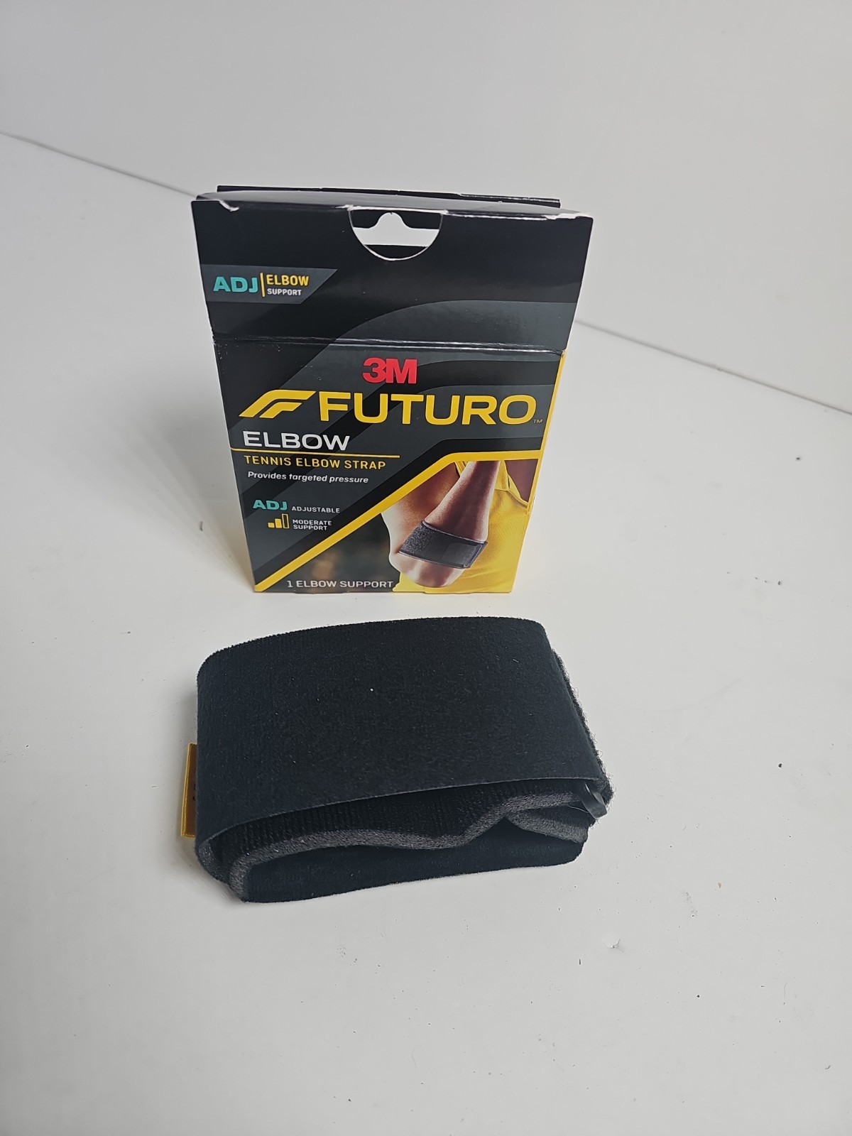3M Futuro Tennis Elbow Strap Moderate Support Adjustable To Fit Black