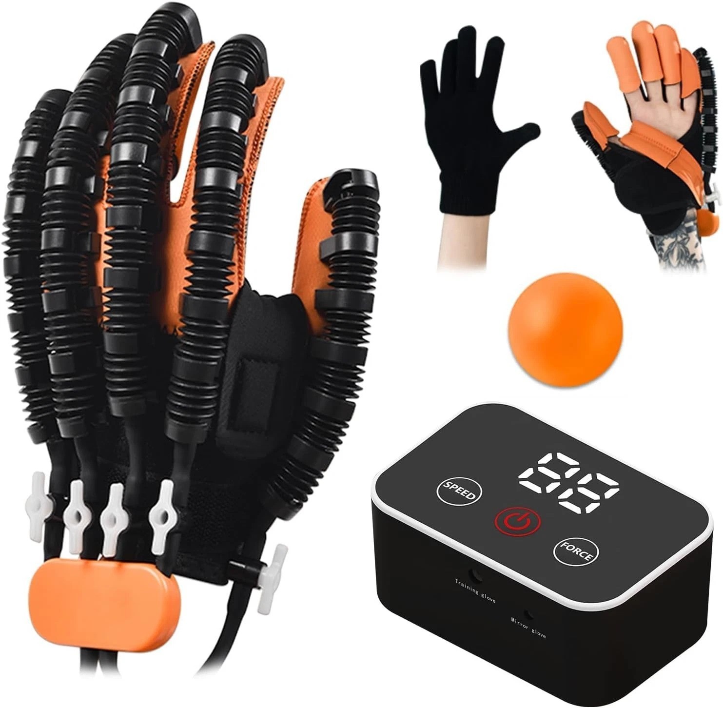 Stroke Recovery Robot Gloves: Hemiplegia Hand Rehab, L Right, 5 Intensity Levels