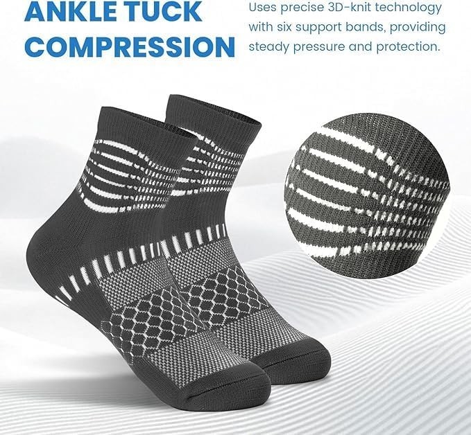 Ankle Compression Socks for Men & Women – 3/5 Pairs for Plantar Fasciitis Relief