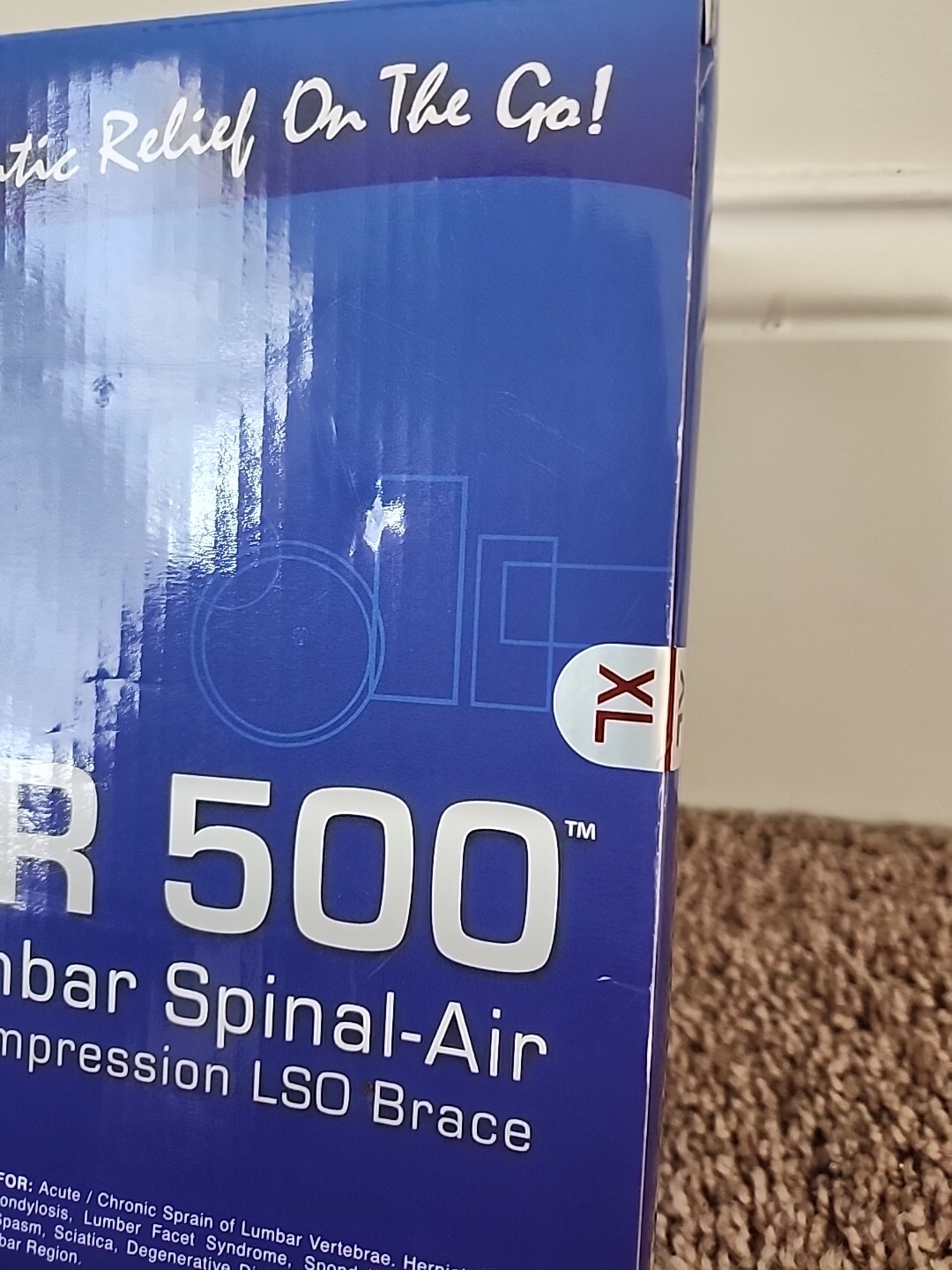 Replacement SR 500 Lumbar Air Decompression LSO Brace ONLY – Size XL – NO PUMP